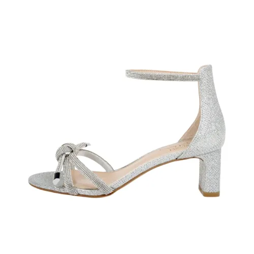 Badgley Mischka Lena One Ремешок Сандалии 5,5 см Женские Серебряные