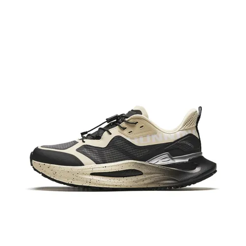 Anta Shock Absorbers Slip-Resistant Low Top Casual Running Shoes Men's Black Yellow Анта Шок Абсорберз Слип-Резистент Низкий Топ Повседневные Беговые Кроссовки Мужские Черный Желтый
