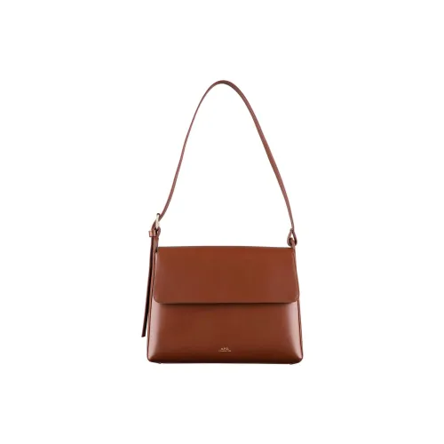 A.P.C Lambskin Crossbody Bag Shoulder Bag Women's Chestnut