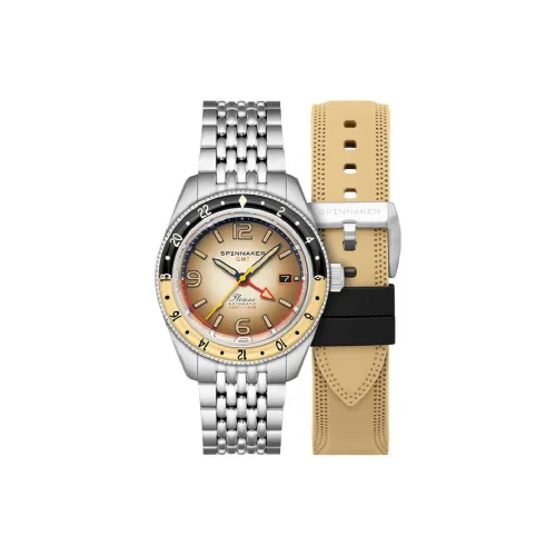 SPINNAKER FLEUSS Collection Наручные часы Автоматический механический механизм Желтый циферблат Мужские часы