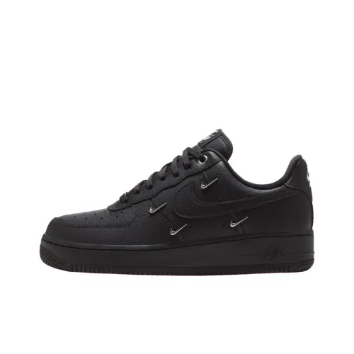 Nike Air FORCE 1 Скейтборд Кроссовки Низкие Черные Женские