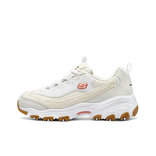 Skechers D'LITES 1,0 Амортизация Дышащий Поддерживающие Низкие Кроссовки для Бега Женские Экрю