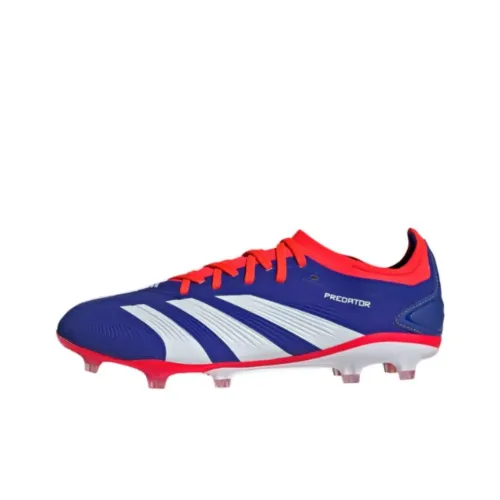 Adidas PREDATOR PRO FG Твердый грунт Противоскользящие Устойчивые к истиранию Футбольные бутсы Унисекс Синий Белый Красный