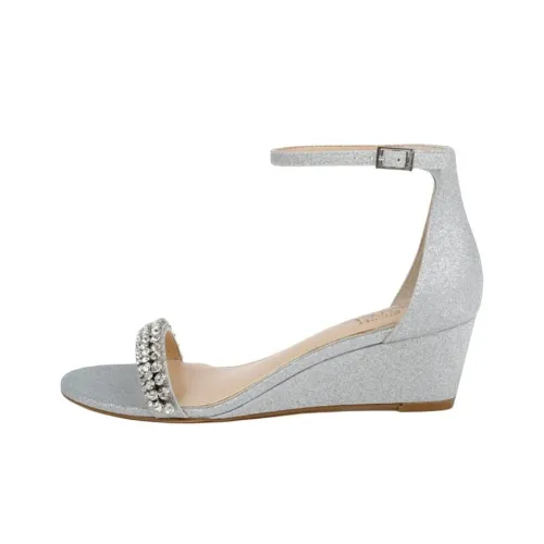 Badgley Mischka Lora One Ремешок Сандалии 5 см Женские Серебряные