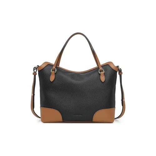 JAGUAR Коровья кожа Сумка через плечо Женская Черный Экрю Тренч Серый