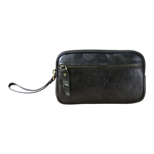 DOSRFINI Клатч из крупнозернистой текстуры коровьей кожи Мужской Черный Коричневый Зеленый Кофейный