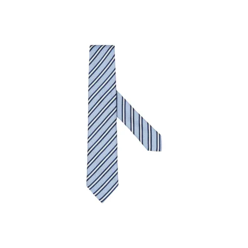 Zegna Тутовый шелк Полиэстер Волокно Галстуки Мужской Светло-синий