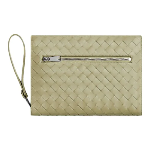 Bottega Veneta Телячья кожа Доска для ноутбука Сумка для документов Сумка для хранения Клатч Маленький Мужской Травертин