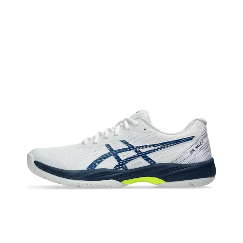 Asics Gel Game 9 Устойчивые к истиранию Низкие Кроссовки для тенниса Мужские Белые