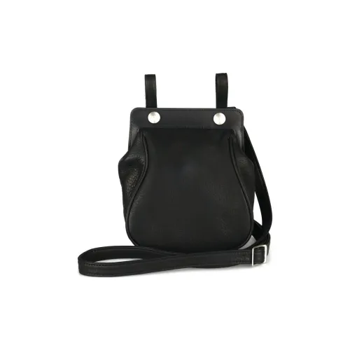 Yohji Yamamoto Телячья кожа Сумка через плечо Сумка на плечо Мужская Черная