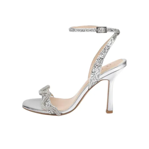 Badgley Mischka Gemma One Ремешок Сандалии 9,5 см Женские Серебристые