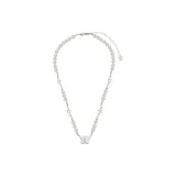 Серебряная бабочка, серебряное ожерелье