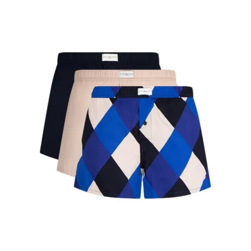 Tommy Hilfiger 3 упаковки многоцветные & светло-розовые & темно-синие мужские боксер-шорты