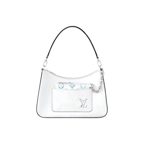 LOUIS VUITTON Гладкая коровья кожа Сумка через плечо Женская Белая