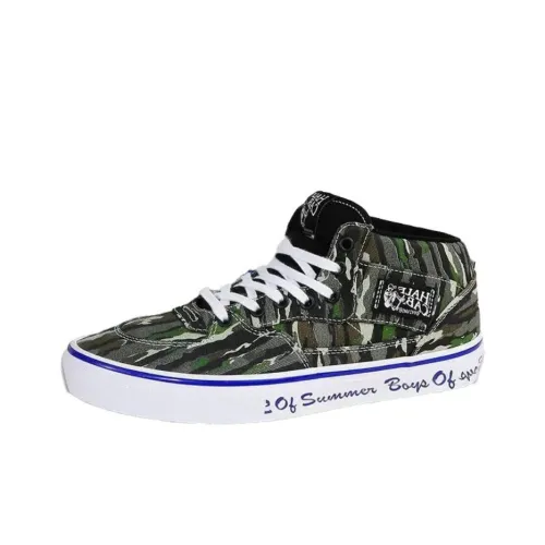 BOYS OF SUMMER x Vans Half Cab Устойчивые к истиранию MID Скейтборд Кроссовки Unisex Черный Зеленый