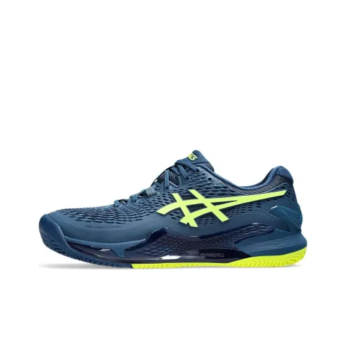 Asics Гель Resolution 9 Low Топ Кроссовки для тенниса Мужские Синие
