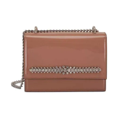 Jimmy Choo Лакированная кожа Клатч Женские Коричневый