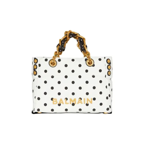 BALMAIN 1945 Холщовая сумка Сумка через плечо Маленькая Белая для женщин