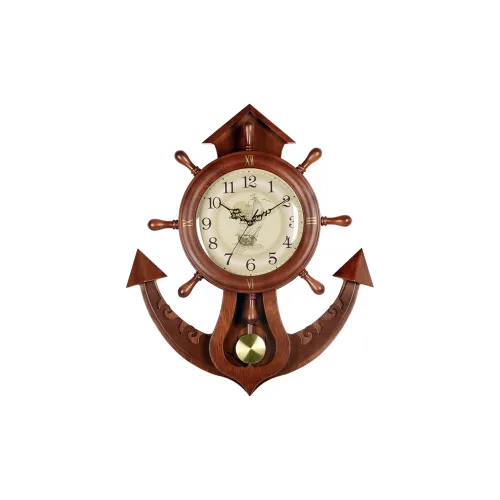 HENSE Кварцевый Movement Унисекс Настенные часы Бежевый