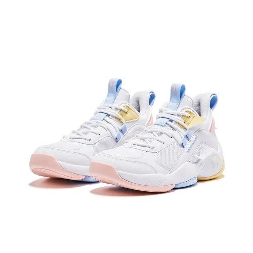 QIAODAN Амортизация Износостойкий Низкий Топ Винтажные Баскетбольные Кроссовки Женские Белые