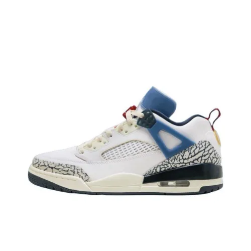 Джордан Spizike Нижняя юбка Резистентный Низкий Топ Винтажные Баскетбольные Кроссовки Унисекс Белый