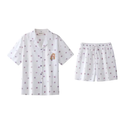 Wabi Town Пижамный комплект Весна Лето Женские Фиолетовый