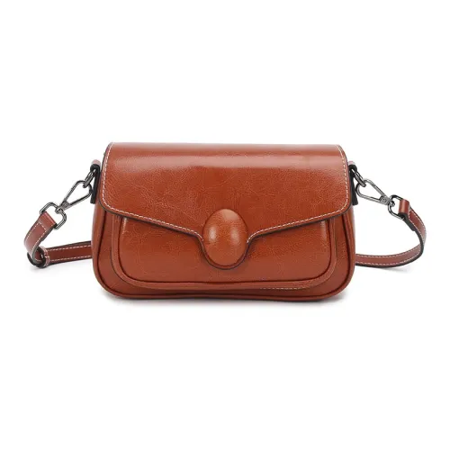 TTaG．baG Коровья кожа Сумка через плечо Женская Коричневый Кофейный Черный Белый Жадеит Зеленый Бургунди