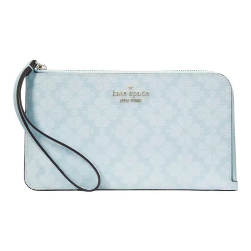 Kate Spade Lucyspade Цветочный дизайн PVC Запястье Сумка Клатч Средний Женский Синий Светящийся Многоцветный