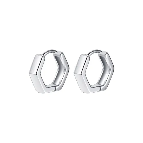 FOREVER MELODY Серьги из титанового стального сплава унисекс серебряный