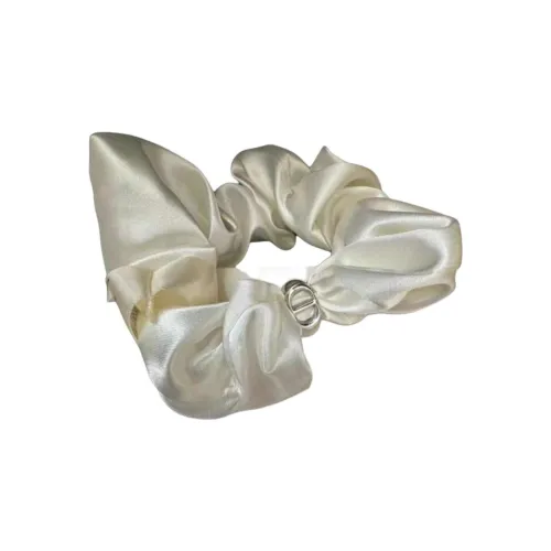 DIOR Резинки для волос из шелка спиральные унисекс белый