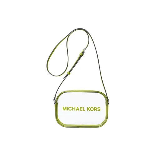 MICHAEL KORS Jet Set Travel Прозрачный Этенил Сумки через плечо Средний Женский Лайм