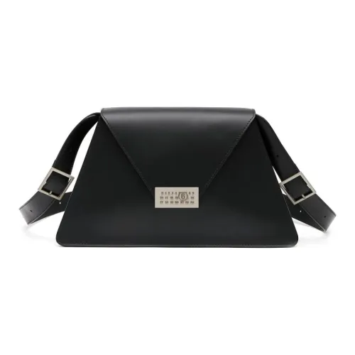 MM6 MAISON MARGIELA Телячья кожа Сумка через плечо Большая Женская Черная