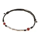 Бамбуковый ремешок для рук "Радость" (черно-красный)