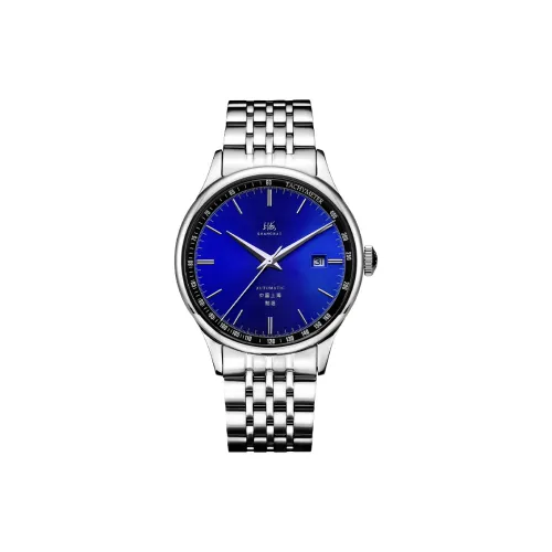 Шанхай Автоматический Механический Механизм Мужские Часы National Watch 40,5 мм Синий