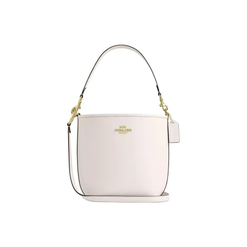 COACH Городская кожаная сумка-ведро портативная сумка через плечо сумка через плечо Женская Белая
