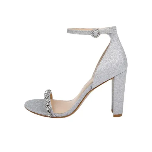 Badgley Mischka Alyssa One Ремешок Сандалии 9 см Женские Серебряные