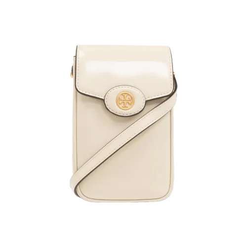 TORY BURCH Robinson Лакированная кожа Одно плечо Через плечо Чехол для телефона Женские Бежевый