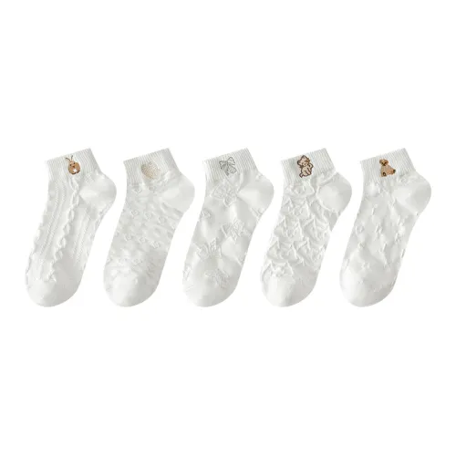 MIIOW Низкие носки Женские 5 пар белые