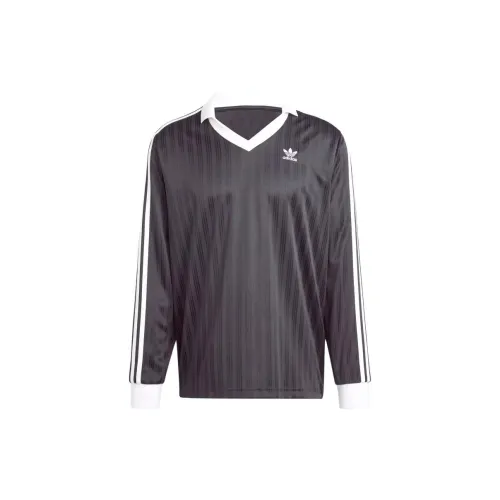 Adidas Originals Adi Color Adicolor Пике Football Long Sleeve LONG SLEEVE TOP Футбол Джерси Мужской Черный
