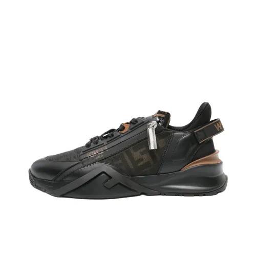 FENDI Flow массивные кроссовки Low Top черные мужские