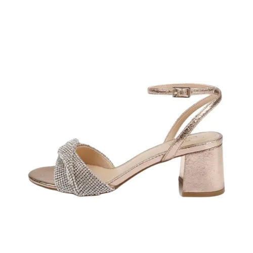 Badgley Mischka ANSLEY One Strap Sandals 5,5cm Women's Rose Gold Badgley Mischka ANSLEY One Ремешок Сандалии 5,5 см Женские Розовое Золото