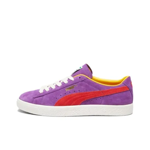 PUMA Suede Series Low Топ Скейтборд Кроссовки Унисекс Фиолетовый