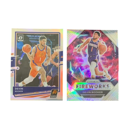 PANINI 2021 Sun Devin Booker Silver Fold OP PRIZM 2 Игрок Карточки Включены Спортивные Карты 2 шт