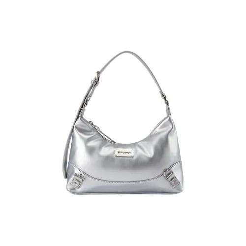 FILA FUSION Полиуретан Плечо Сумка Сумка через плечо Женская Ярко-серебряная