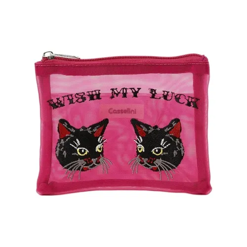 BEAMS CASSELINI Коллаборация Нейлон Косметичка Маленькая Женская Розовая Зеленая