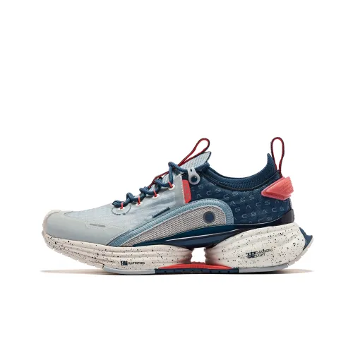 QIAODAN Slip-resistant Abrasion-resistant Low-top Беговые кроссовки Мужские Синий Бирюзовый