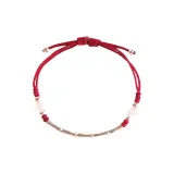 Бамбуковый ремешок для рук "Радость" (красный и белый)