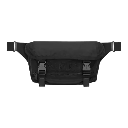 SAINT LAURENT Ткань с коровьей кожей и овчиной Сумка через плечо Мужская Черная