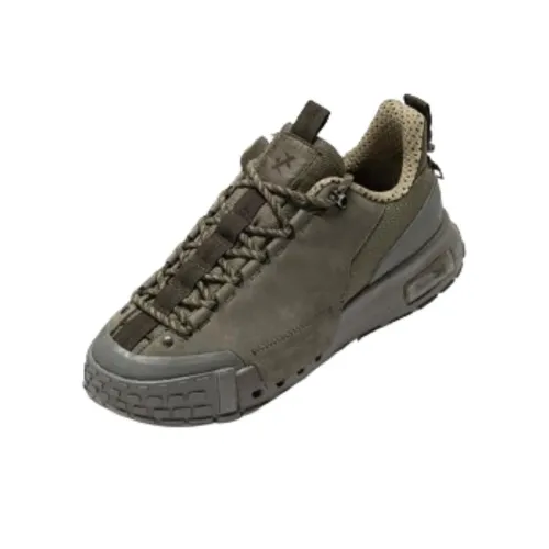 XTEP Shaolin Collection Slip-resistant Abrasion-resistant Low Top Casual Men's Dry Leaf Green