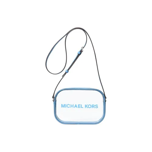 MICHAEL KORS Прозрачный Этенил Camera Сумка Сумка через плечо Средняя Женская Тихоокеанский Синий